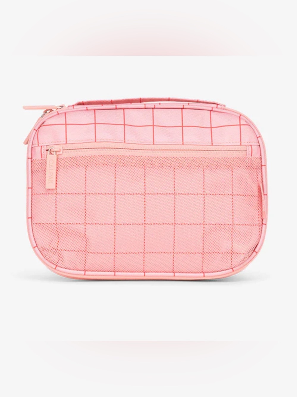 Calpak Pink Grid Travel Cosmetic Tech Organizer NWOT!